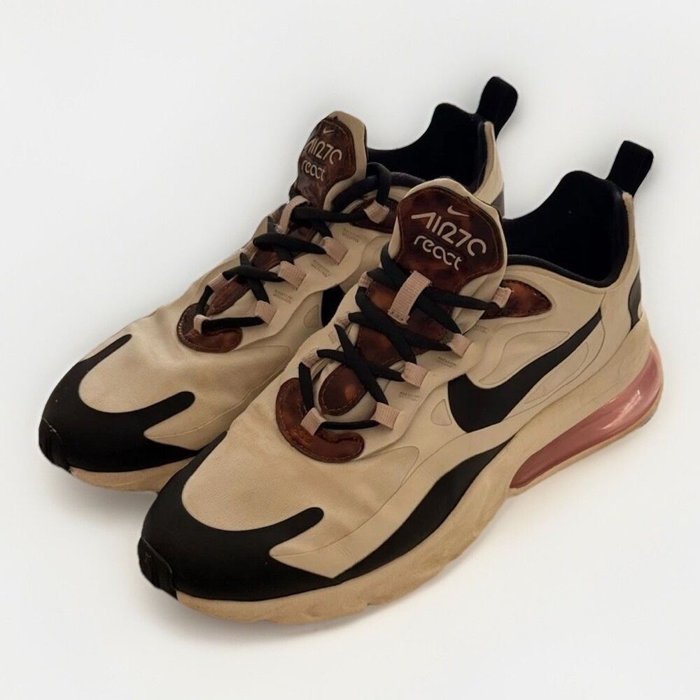 Nike Air Max 270 React Sneakers Women’s Size 8 Tortoise Ivory Pink Black